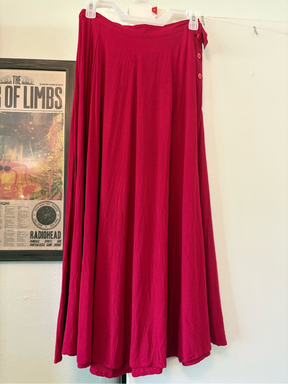 Counterparts Vibrant Red Flowing Maxi Skirt